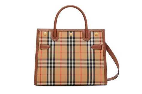 authentic burberry tote|Burberry tote on succession.